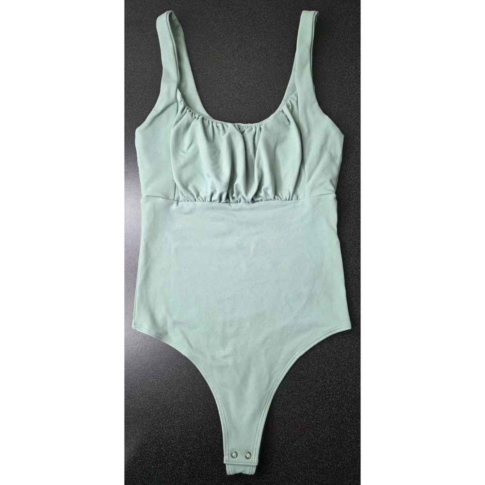 Abercrombie & Fitch Soft Collection Bodysuit Mint Ruched Tank XXS Coquette Core